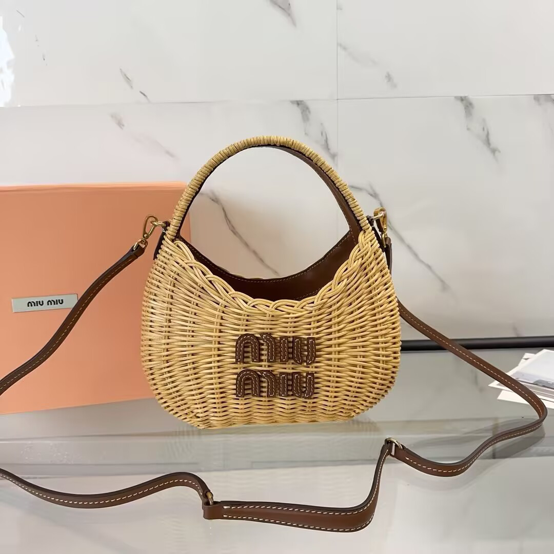 M1v M1v wander wicker handbag 20x17x6cm