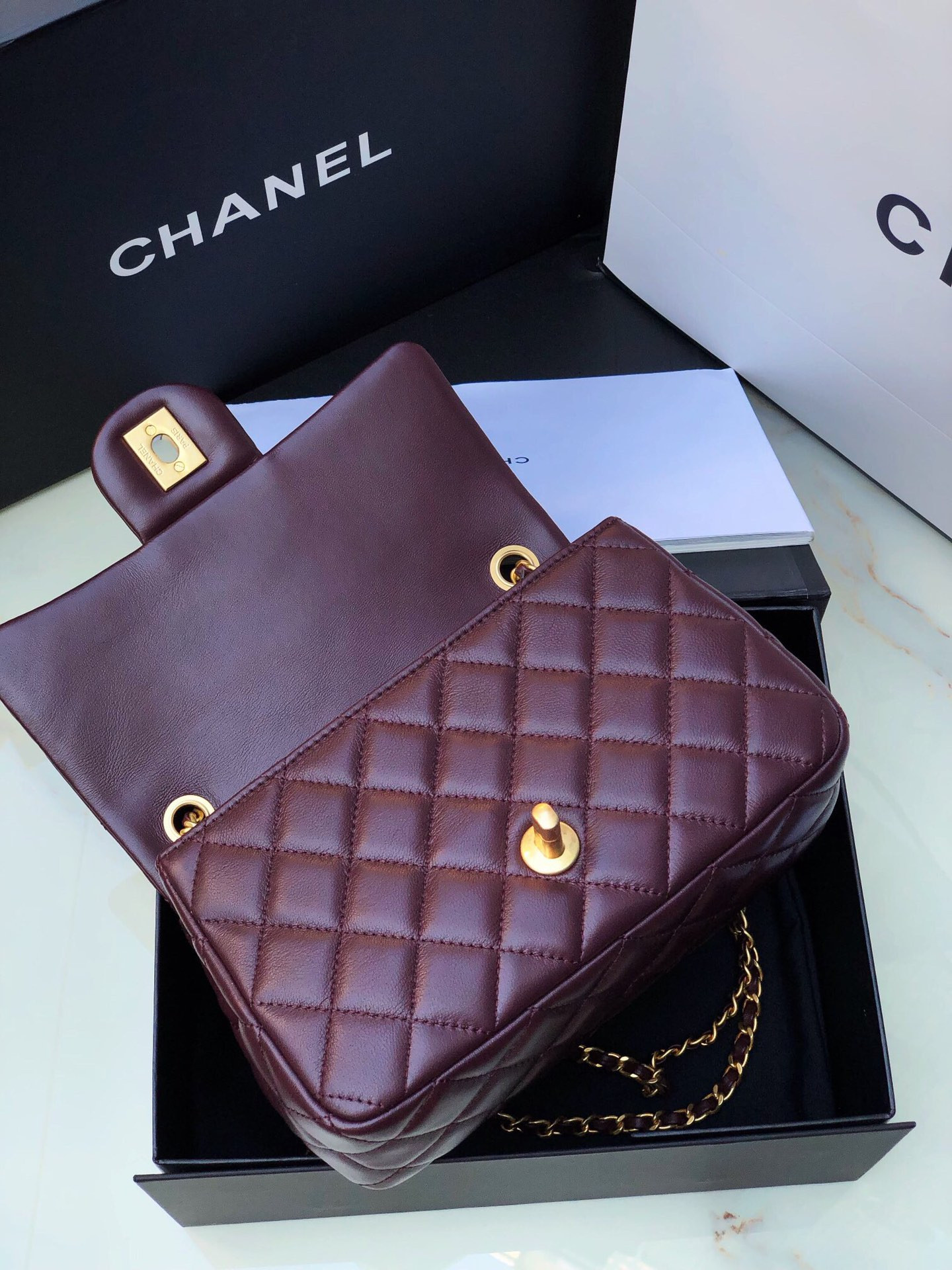 Ch*el flap bag as1787 20x13x6.5cm