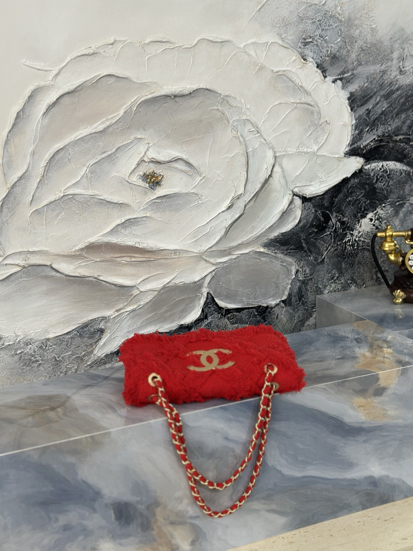 Ch*el vintage flap bag as3318 17x27x6.5cm