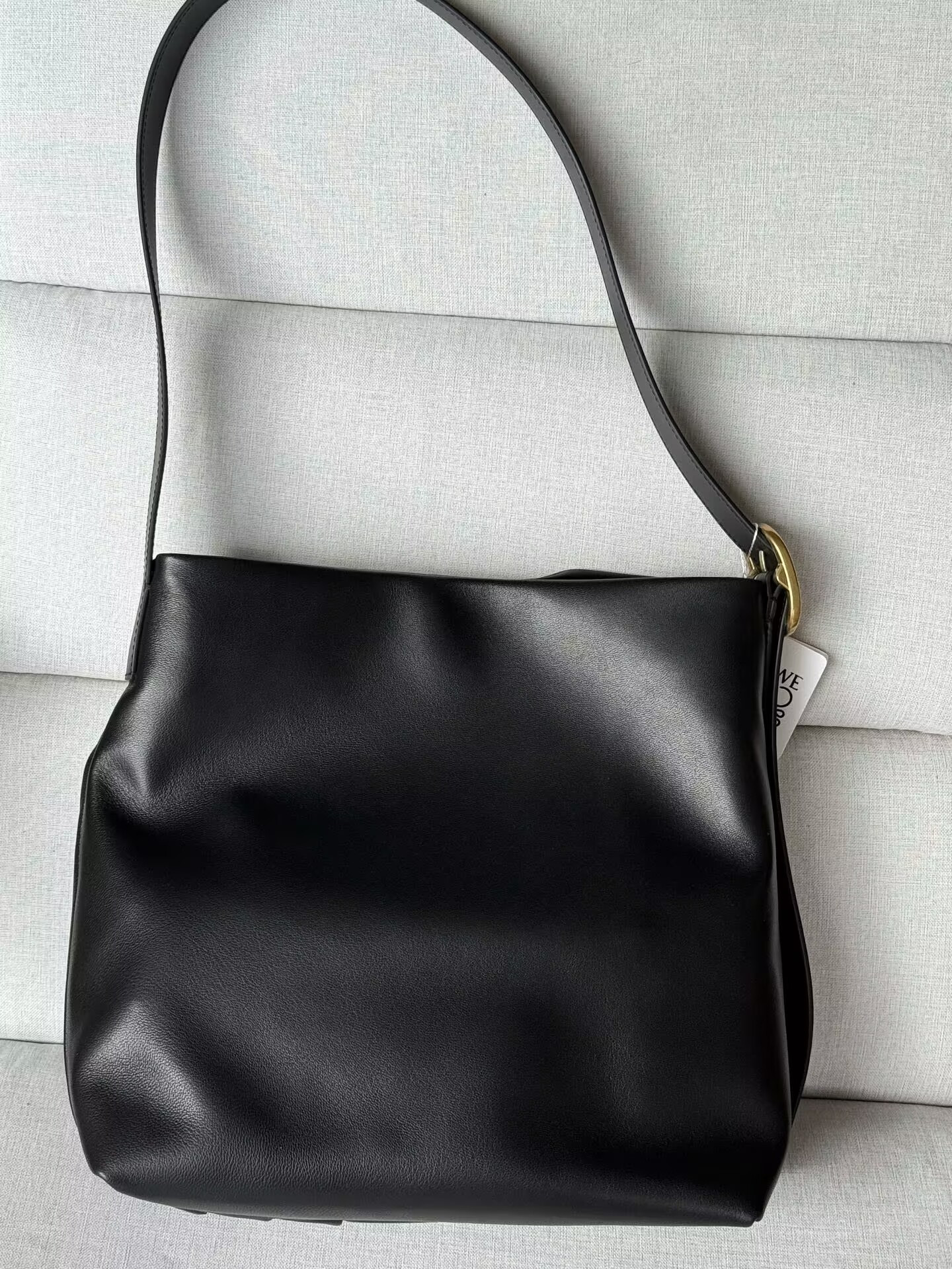 L0ew* draped tote in mellow nappa lambskin 30x29x13cm