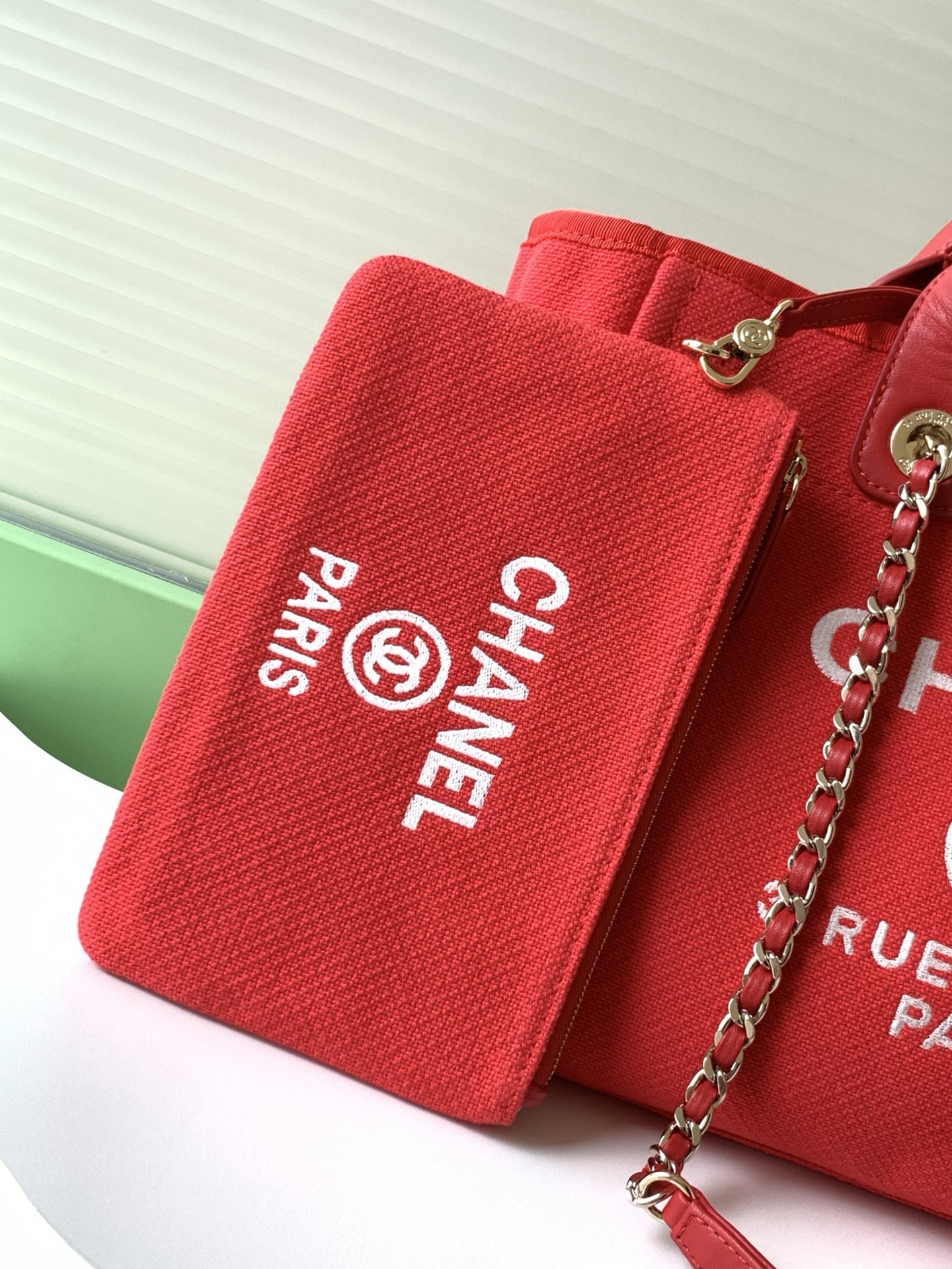 Ch*el deauville tote shopping bag 33x22x13cm