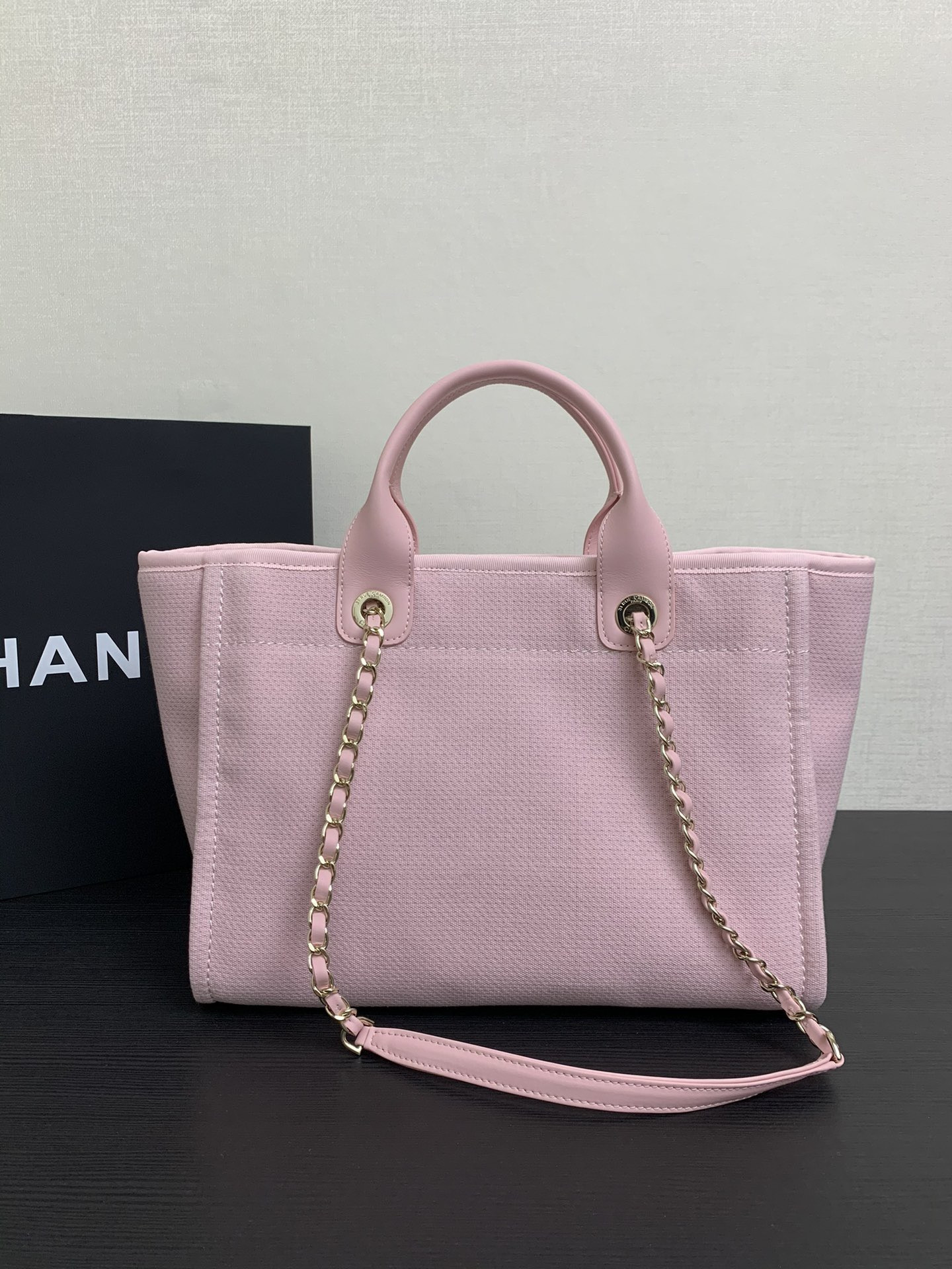 Ch*el Deauville Tote Shopping Bag 39x13x22cm