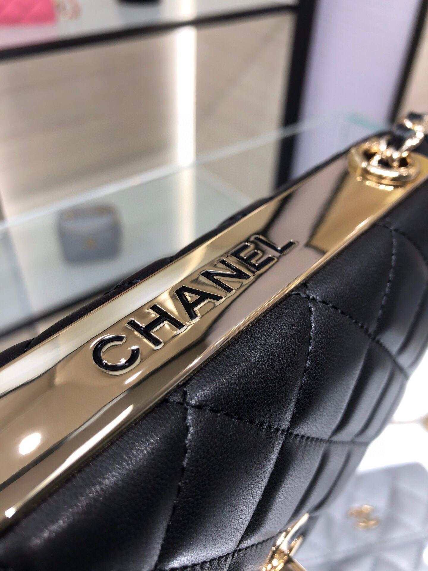 Ch*el woc trendy cc wallet on chain 19x12x3.5cm