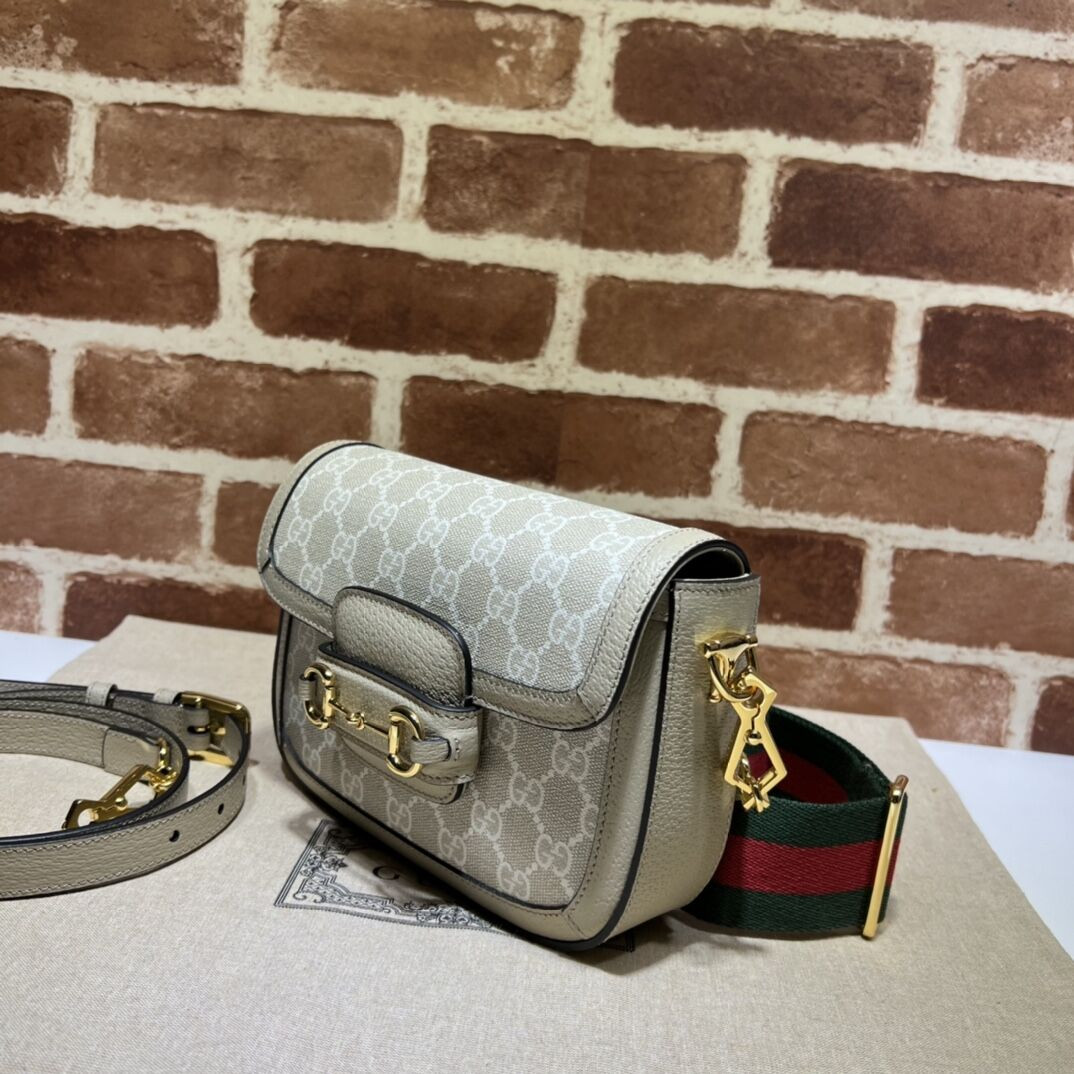 G*u*i HORSEBIT 1955 SHOULDER BAG 9.8"W x 7"H x 3.1"D