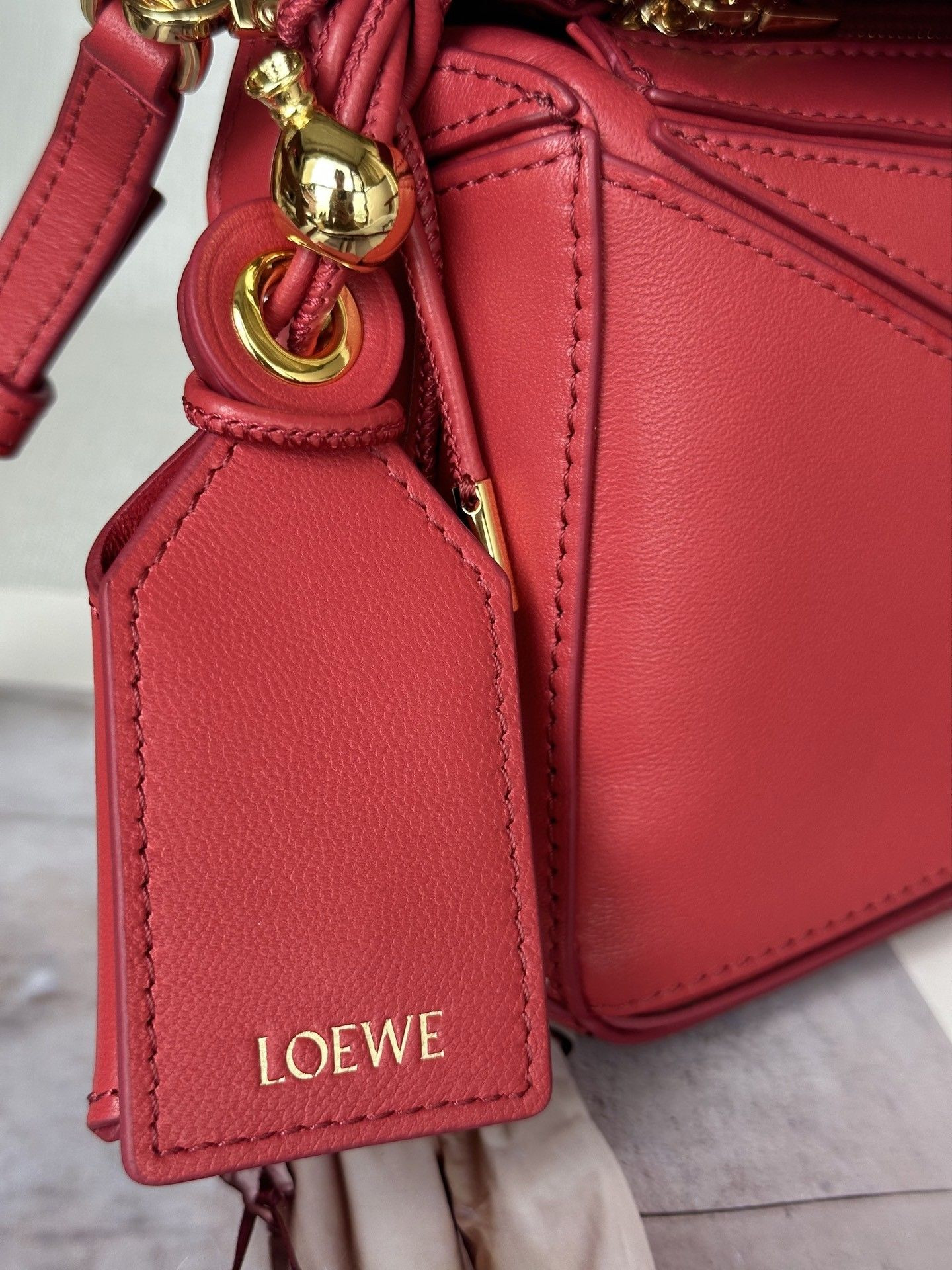 L0ew* Mini Featherlight Puzzle Bag Nappa Lambskin 18x12.5x8cm