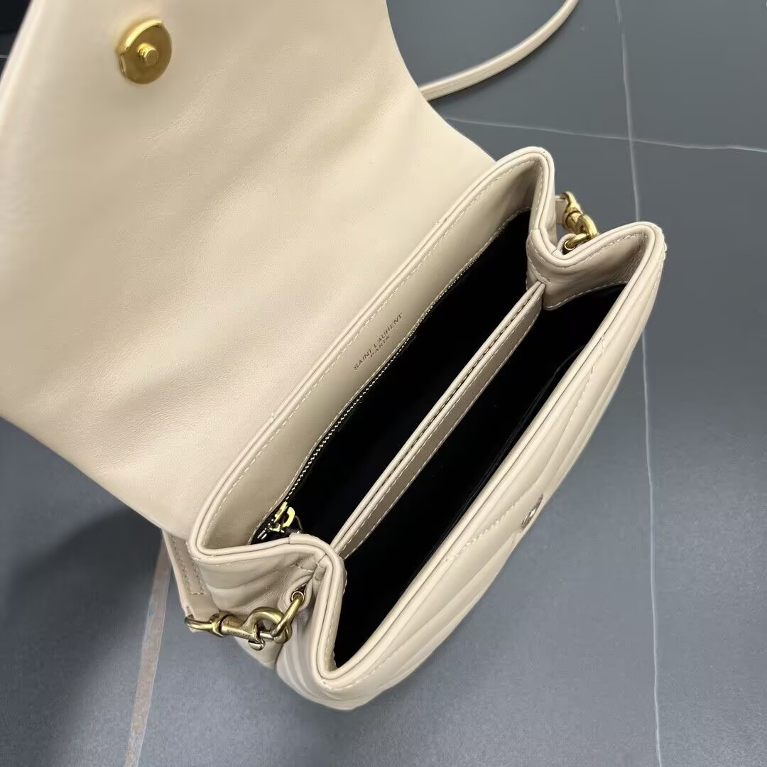 Y*L TOY LOULOU IN QUILTED LEATHER 7.9 X 5.5 X 3 INCHES