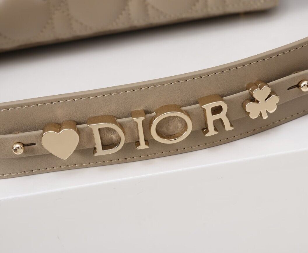 Small Lady D*0r My ABCD*0r Bag Sand Colored 20 x 17 x 8 cm