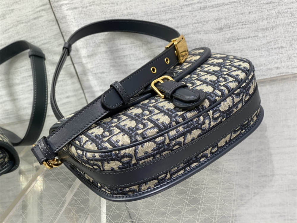 MEDIUM D*0r BOBBY BAG Blue D*0r Oblique Jacquard