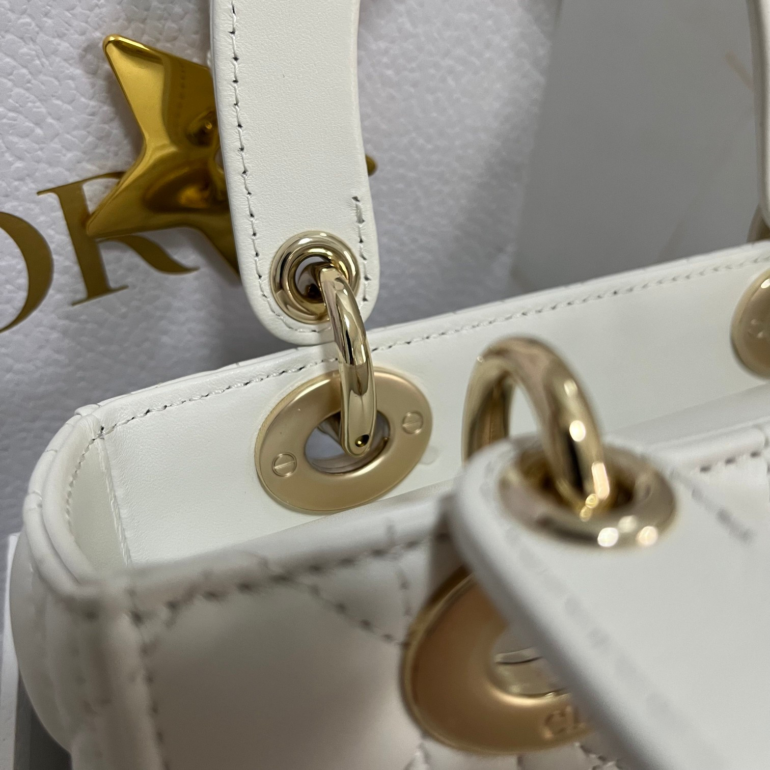 Small Lady D*0r My ABCD*0r Bag White 8 x 6.5 x 3 inches