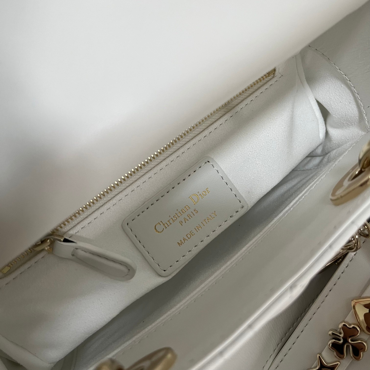 Small Lady D*0r My ABCD*0r Bag White 8 x 6.5 x 3 inches