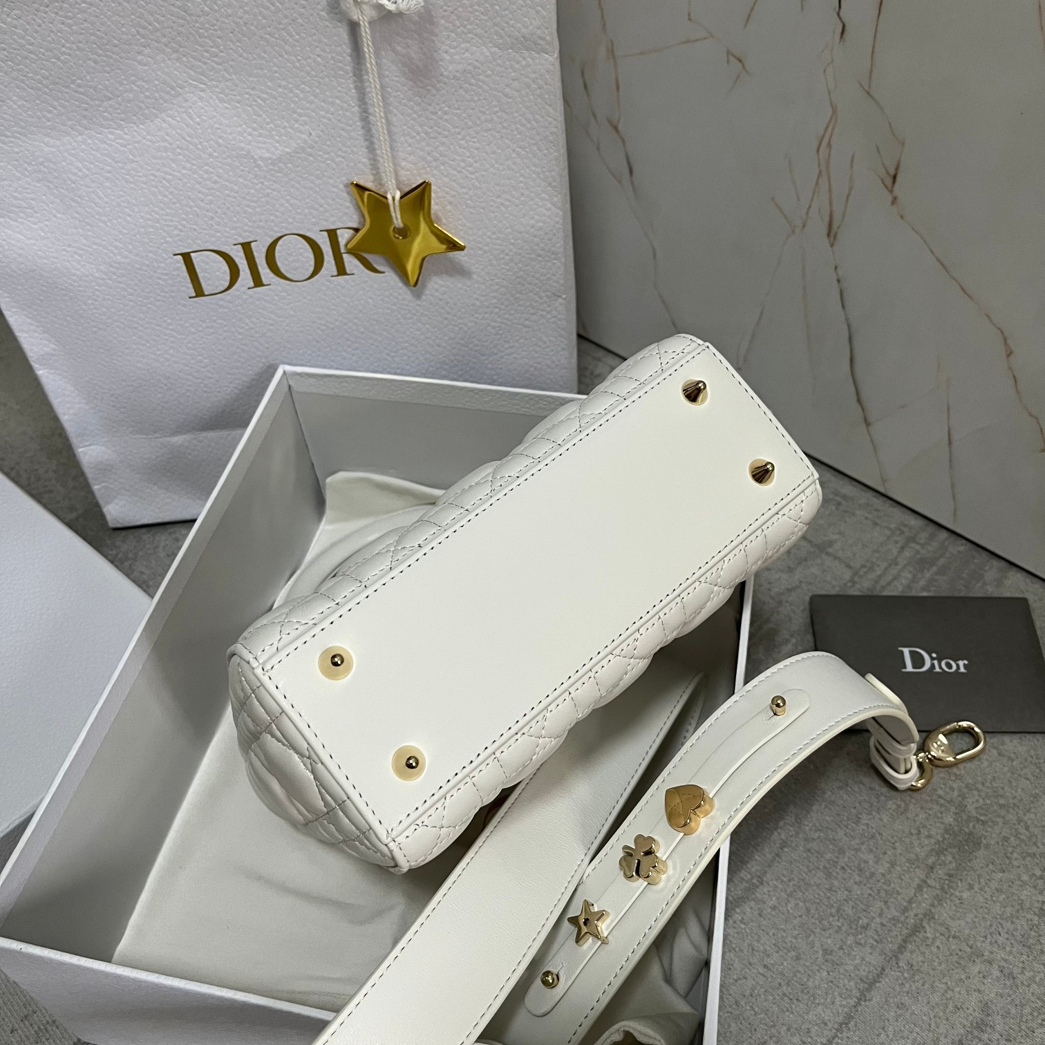 Small Lady D*0r My ABCD*0r Bag White 8 x 6.5 x 3 inches