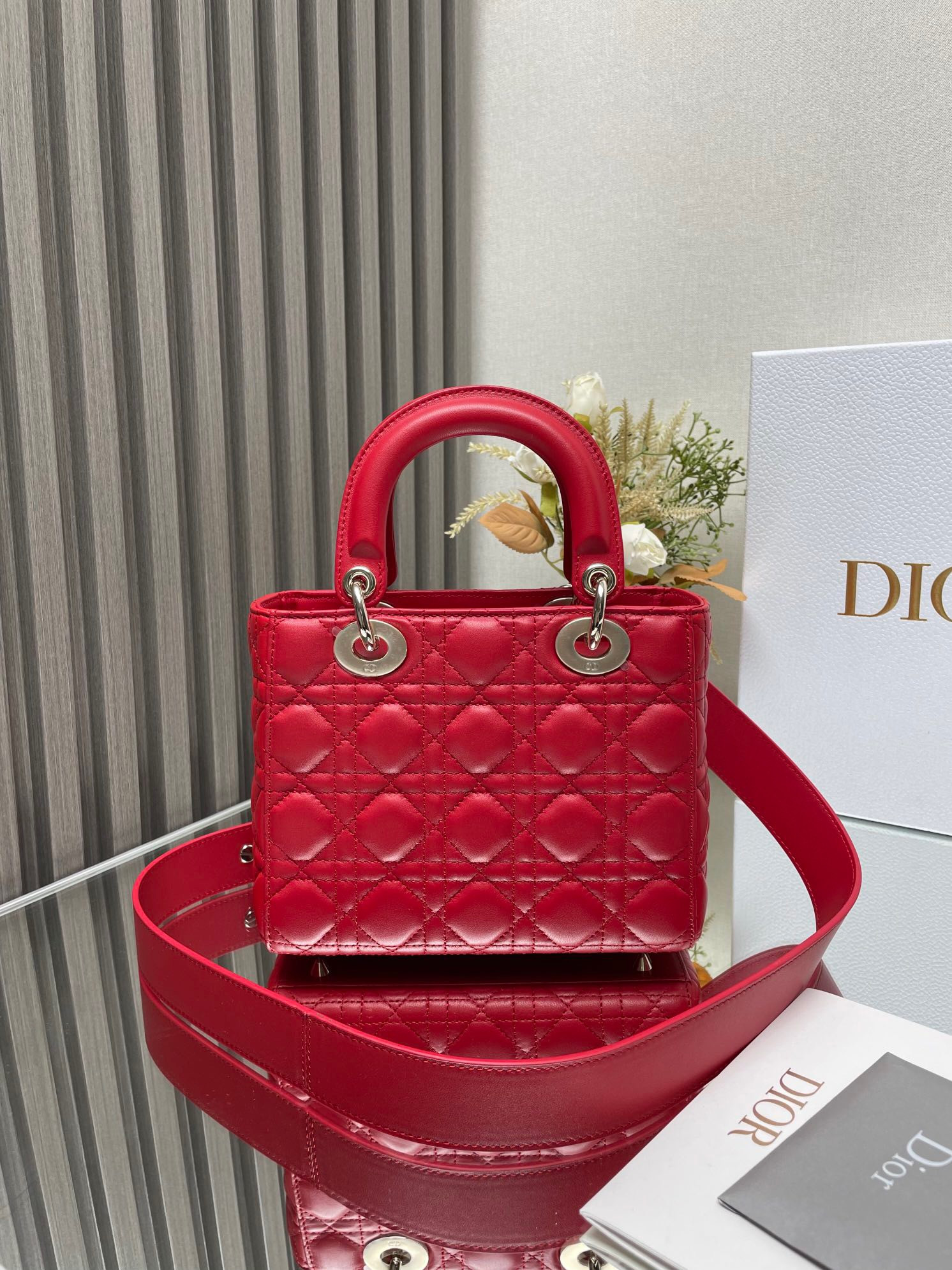Small Lady D*0r My ABCD*0r Bag Red 8 x 6.5 x 3 inches
