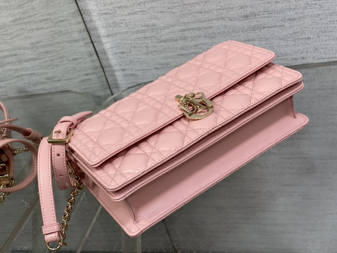 My D*0r Top Handle Bag Melocoton Pink 9.5 x 5.5 x 3 inches