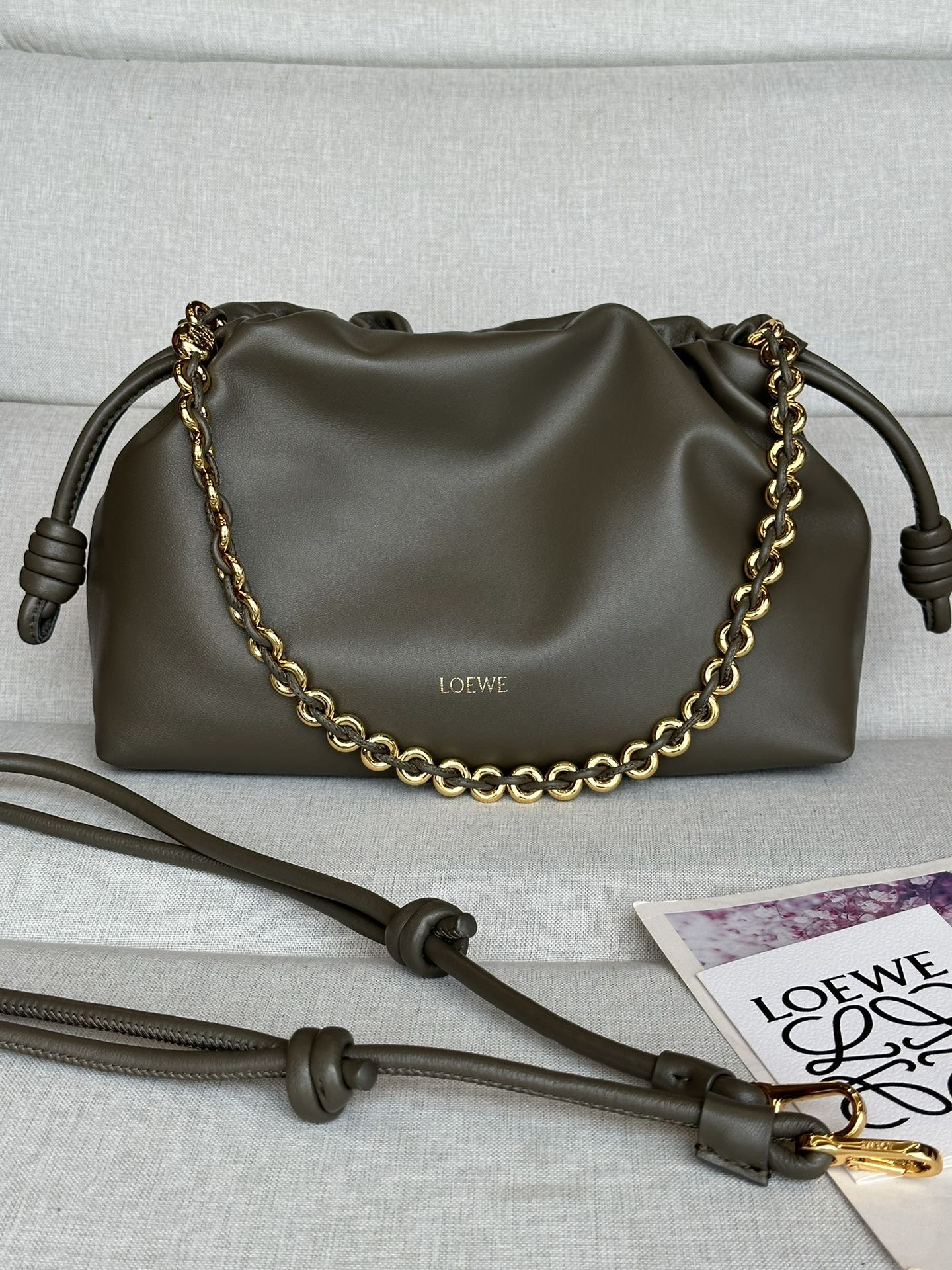 L0ew* Flamenco purse 30X 10.5X 20CM
