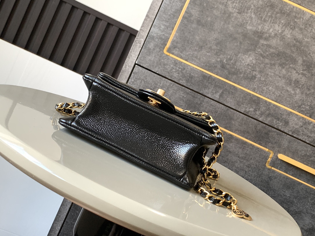 Ch*el MINI FLAP BAG 13 × 17.5 × 6 cm
