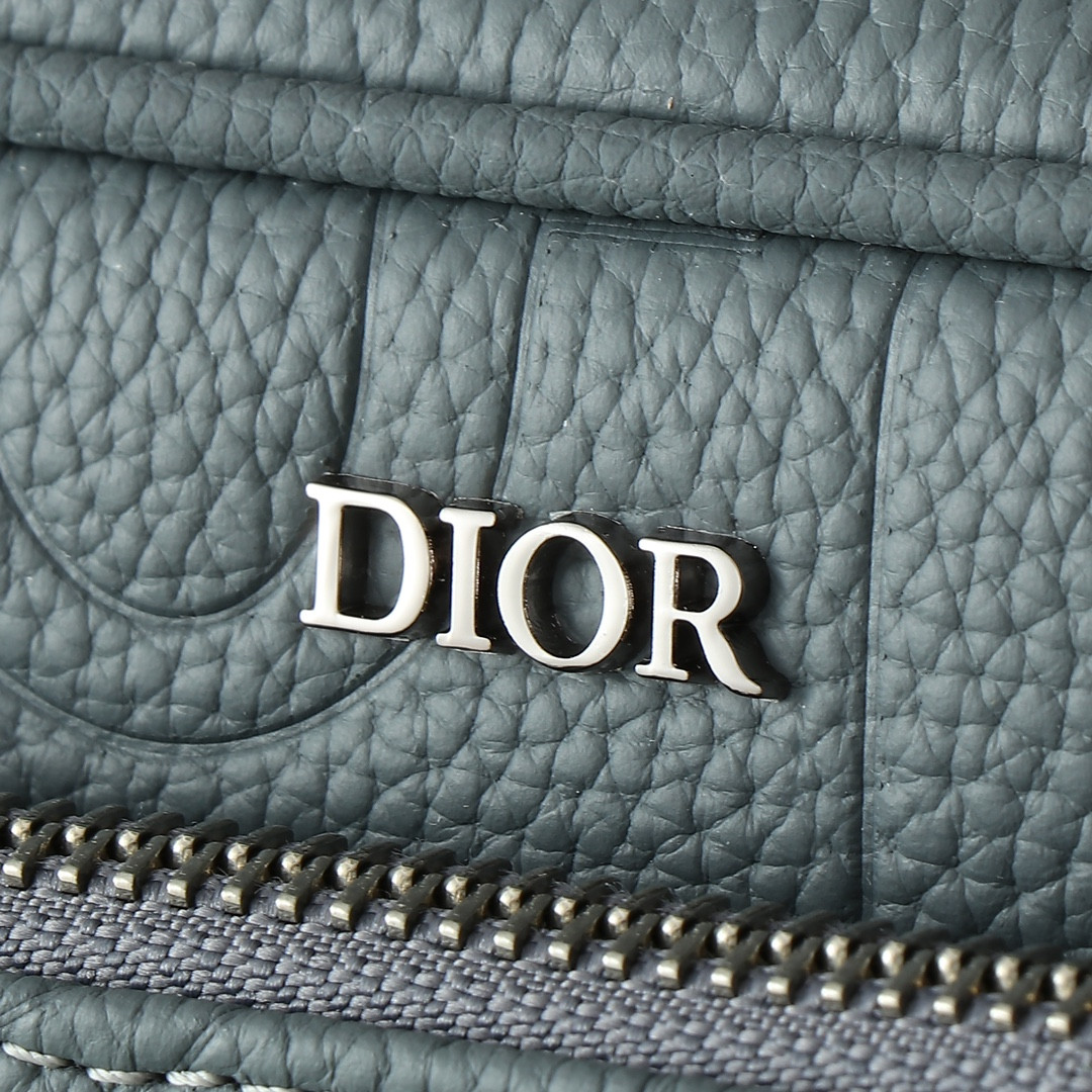 D*0r Saddle Triple Pouch Deep Gray D*0r Gravity Leather and Deep Gray Grained Calfskin 23x16x4cm