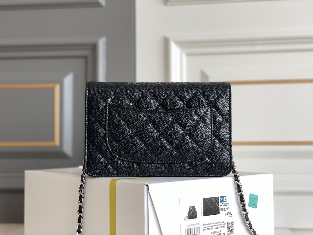 Ch*el WOC CLASSIC WALLET ON CHAIN 12.3x19.2x3.5cm