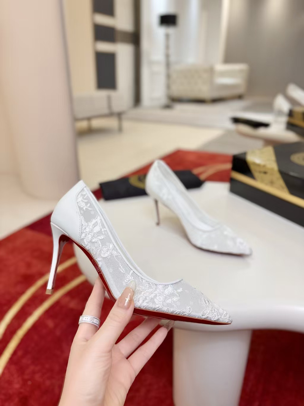 ua Ch**an louboutin miss z mesh pumps