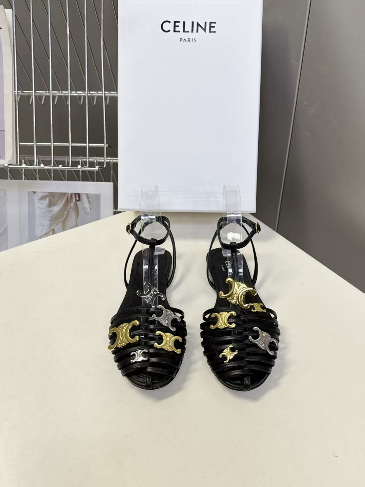 ua Ce**e cage flat sandal