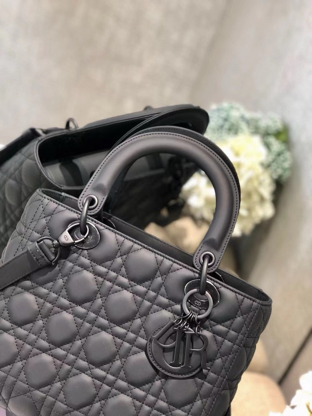 Medium Lady D*0r Bag 9.5 x 8 x 4.5 inches