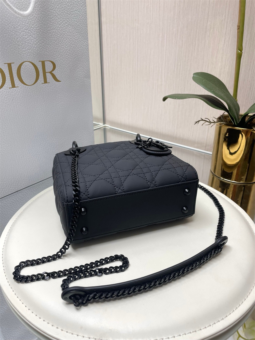 Mini Lady D*0r Bag 6.5 x 6 x 3 inches
