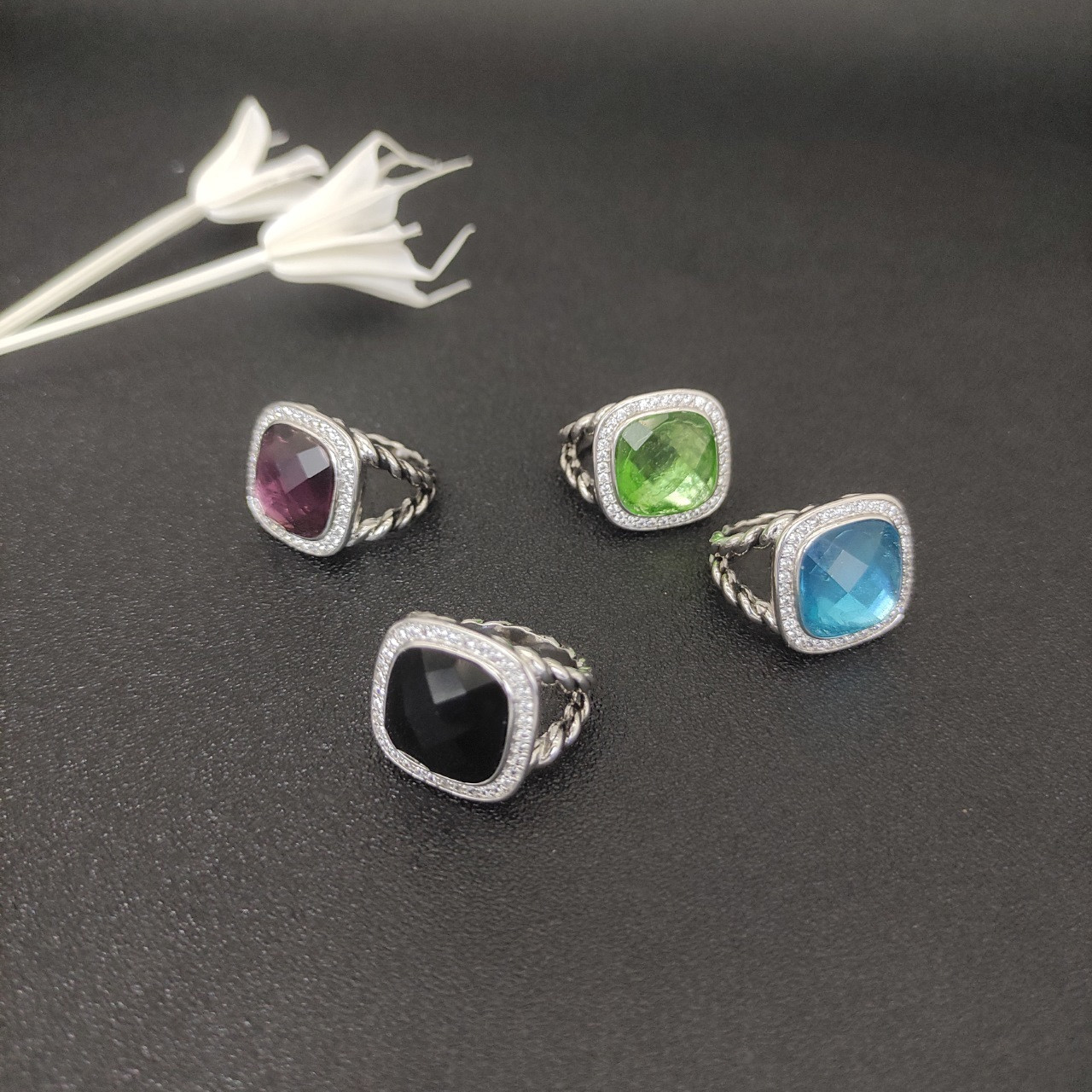 dau1d Yvrm*n 14mm square di*m*nd ring