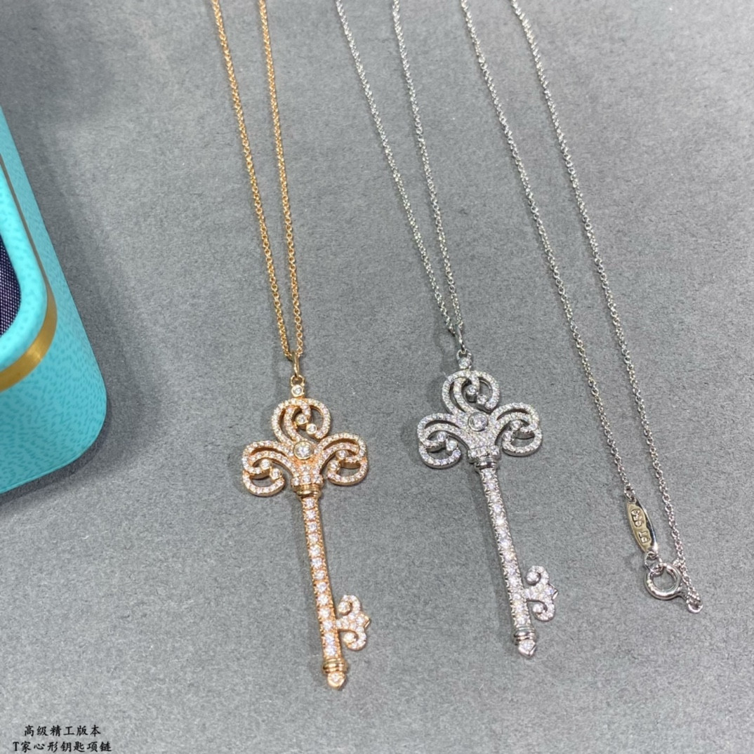 T*f*ny & Co. Heart Key Necklace Ag925