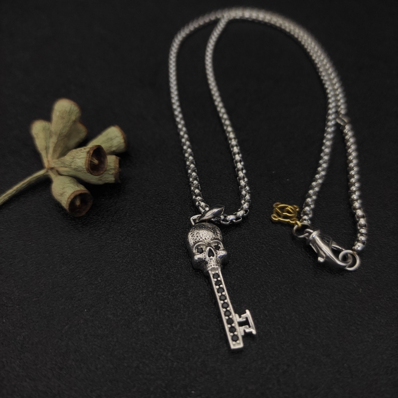 dau1d Yvrm*n guru head key necklace(chain length 50+5cm delay chain chain thickness 3mm)