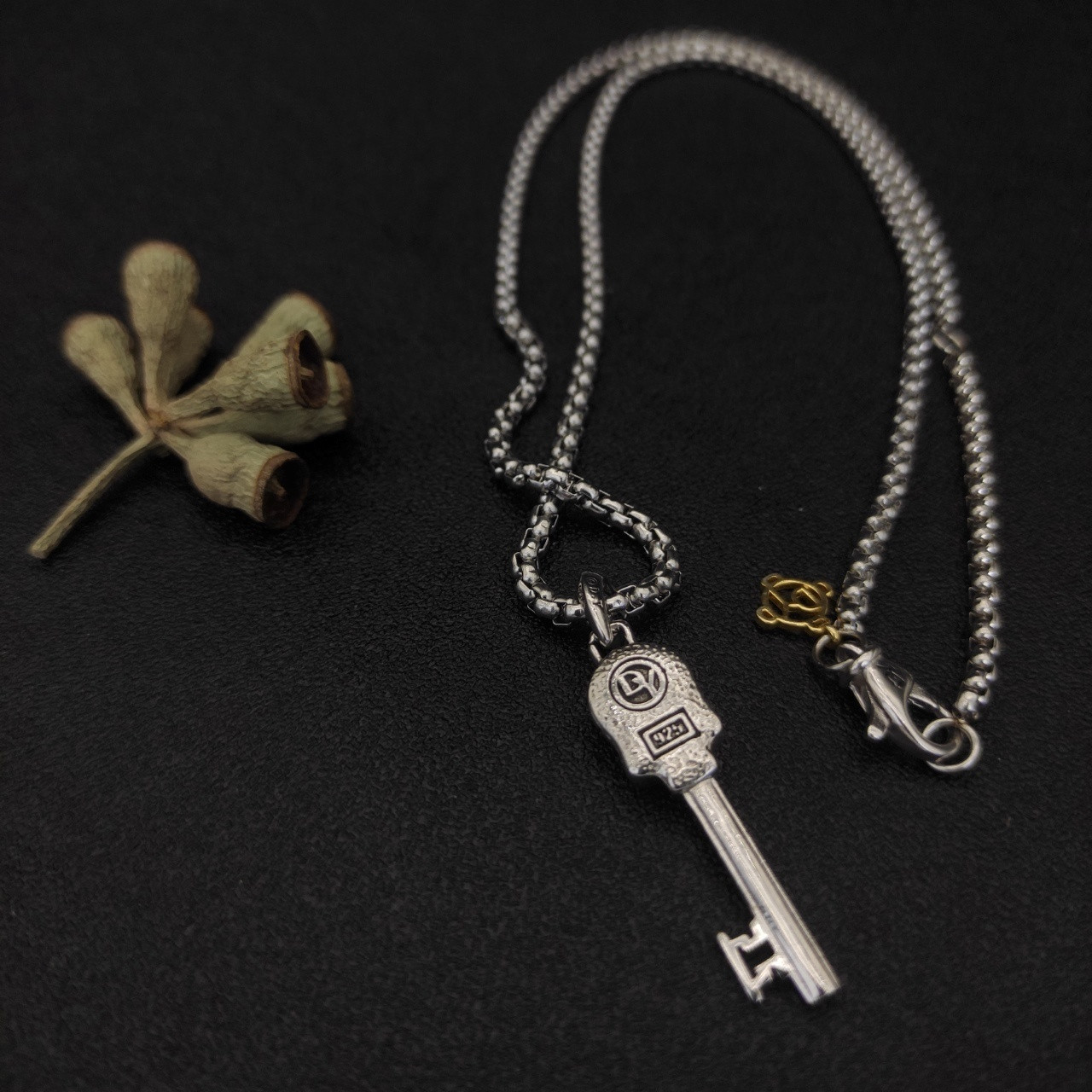 dau1d Yvrm*n guru head key necklace(chain length 50+5cm delay chain chain thickness 3mm)