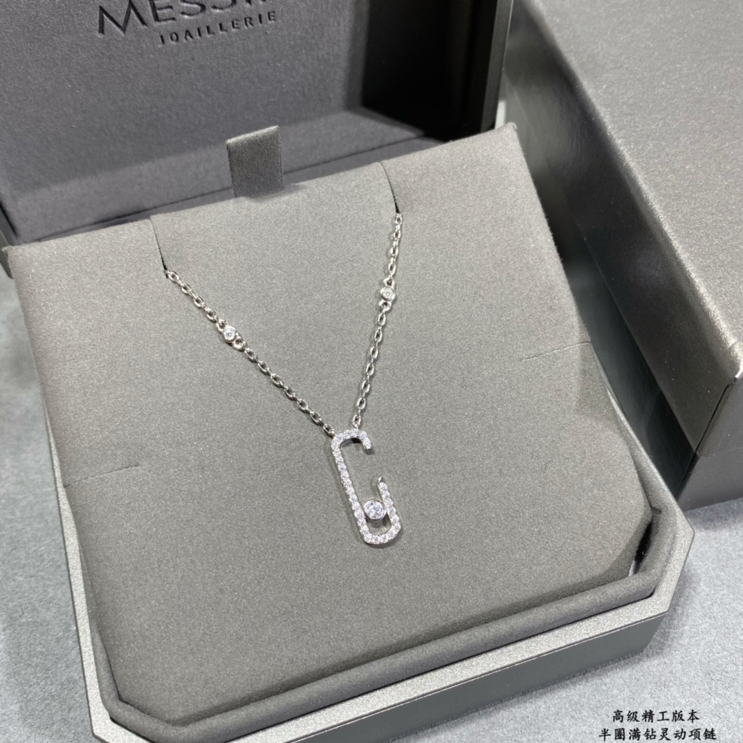 Messika Semi-Hoop Full Diamond Moving Necklace