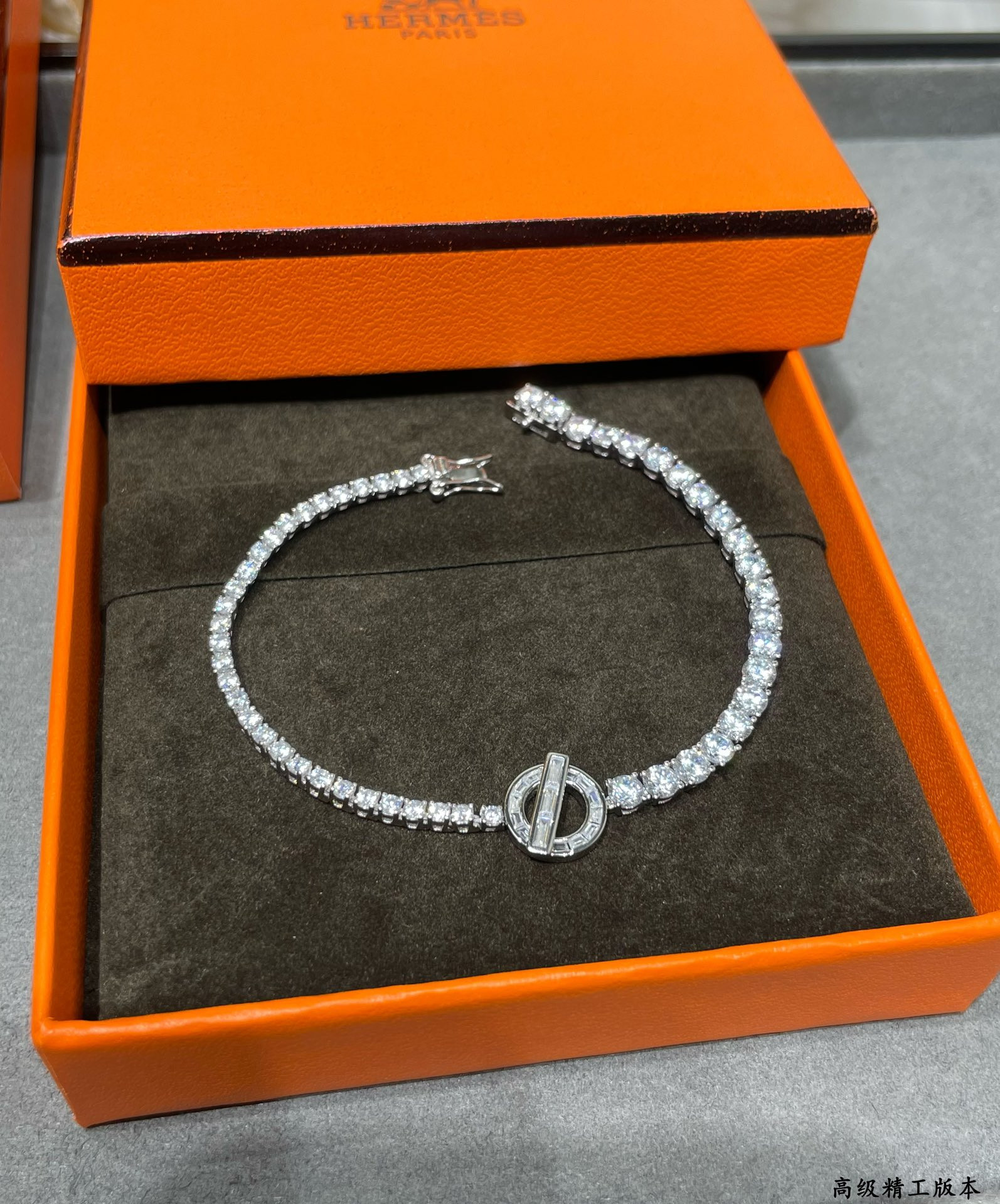 H**mes OT square diamond Bracelet