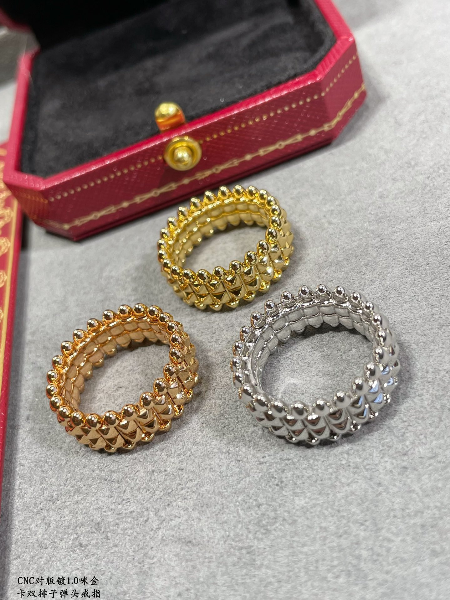 Ca*t*er Double-row bullet head Ring