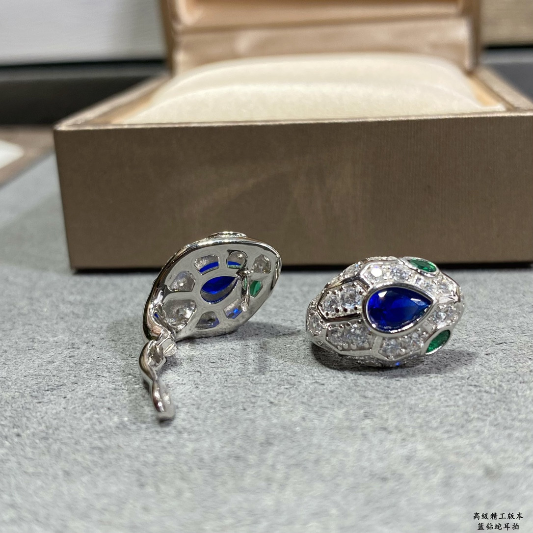 B*l*ai Sapphire Snake Earrings