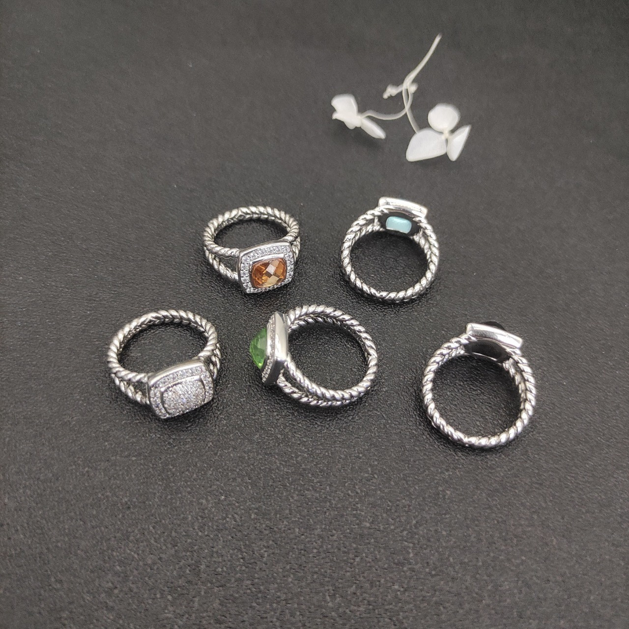 dau1d Yvrm*n square di*m*nd ring