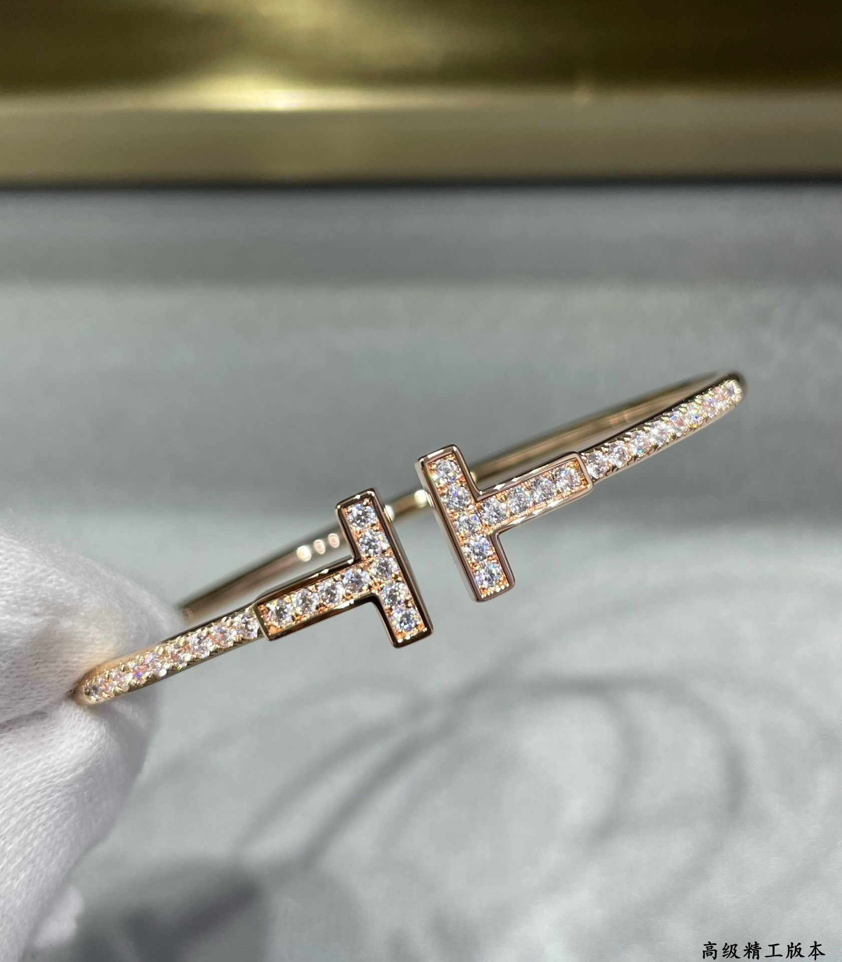 T*f*ny & Co. Double T Diamond Half Bracelet