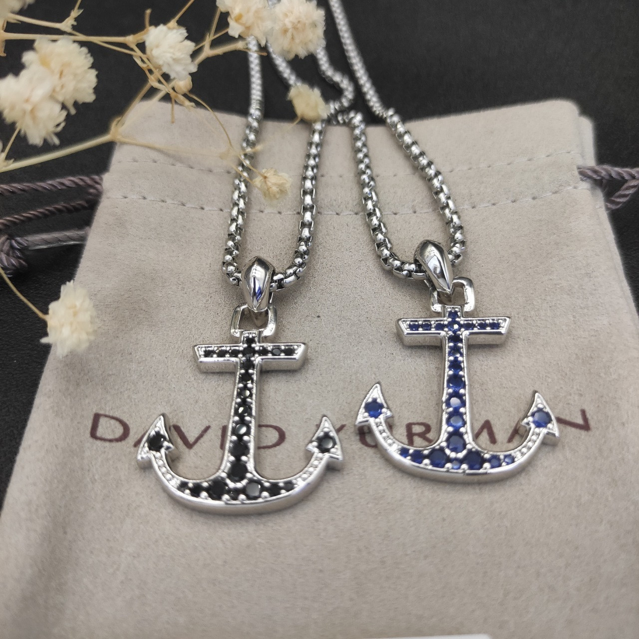 dau1d Yvrm*n sea ​​anchor necklace(chain length 50+5cm delay chain chain thickness 3mm)