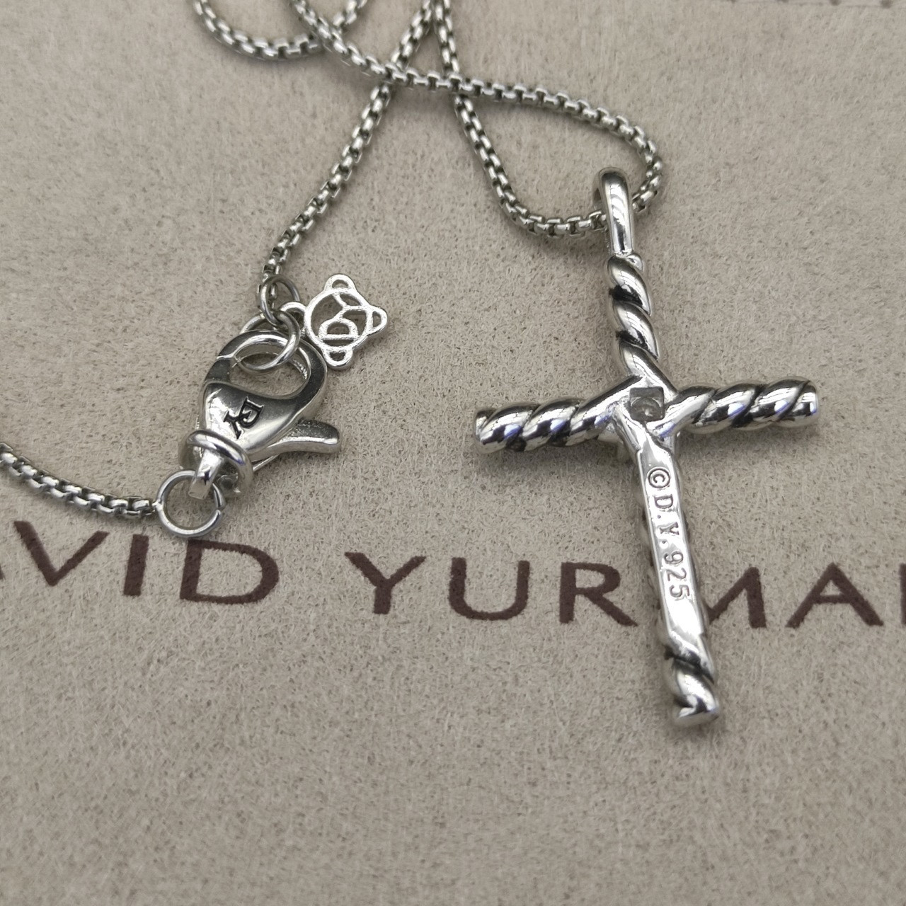 dau1d Yvrm*n cross necklace(chain length 45+5cm delay chain chain thickness 1.5mm)