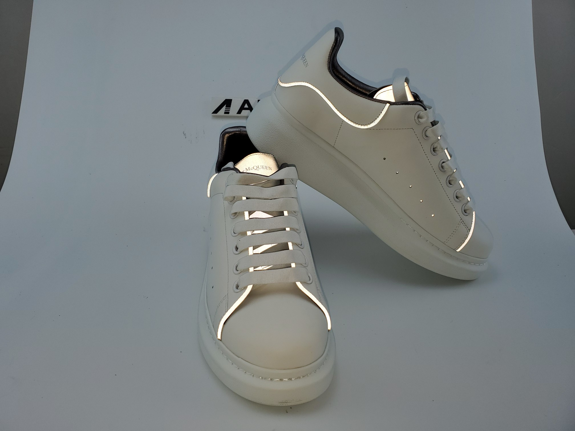 ale*d*r M*Q*en trainers long tongue 3m reflective