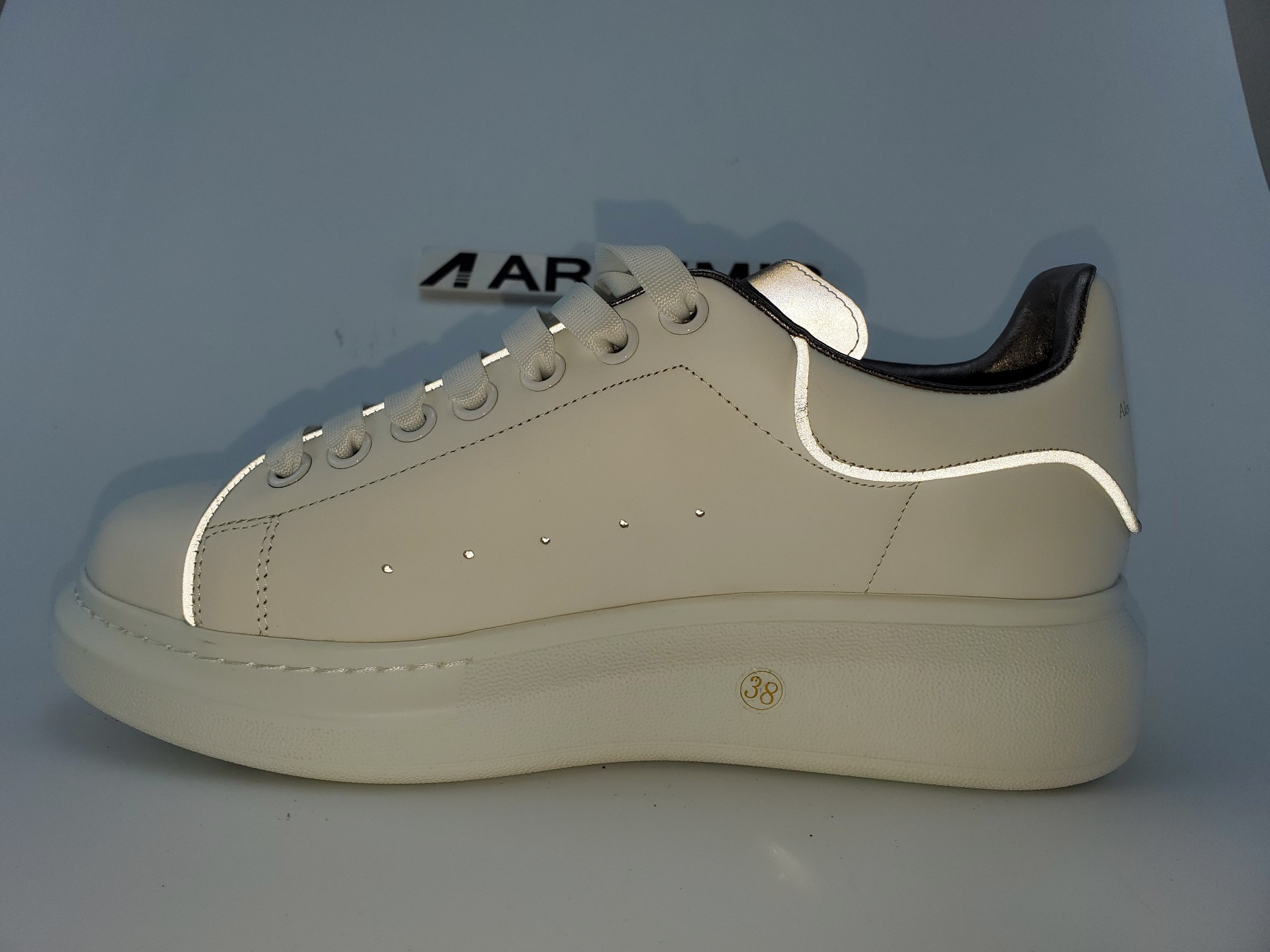 ale*d*r M*Q*en trainers long tongue 3m reflective