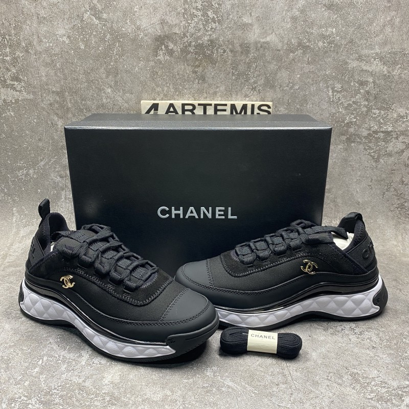 Ch*el Low Top Trainer Velvet Black