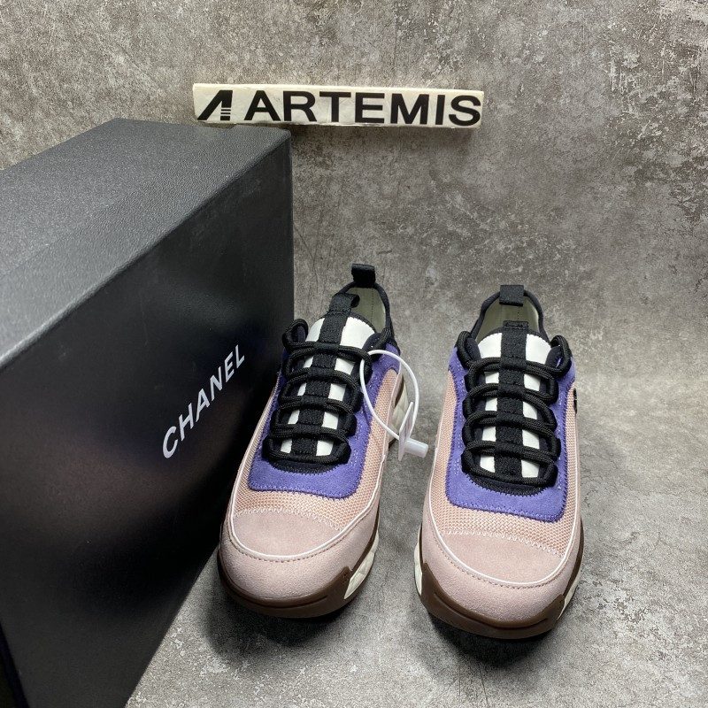 Ch*el Trainer Sneaker In Purple Pink