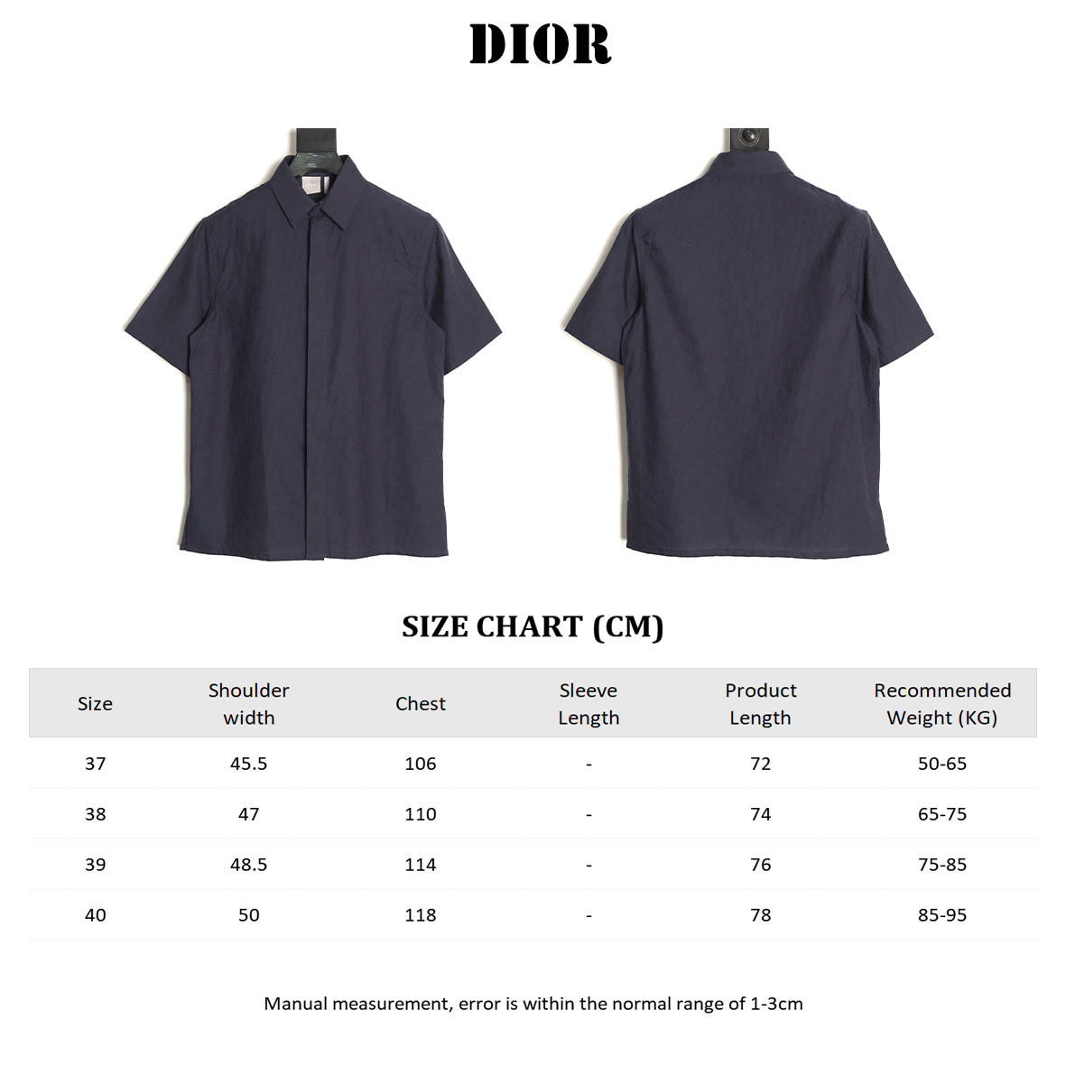 D*or short-sleeved shirts