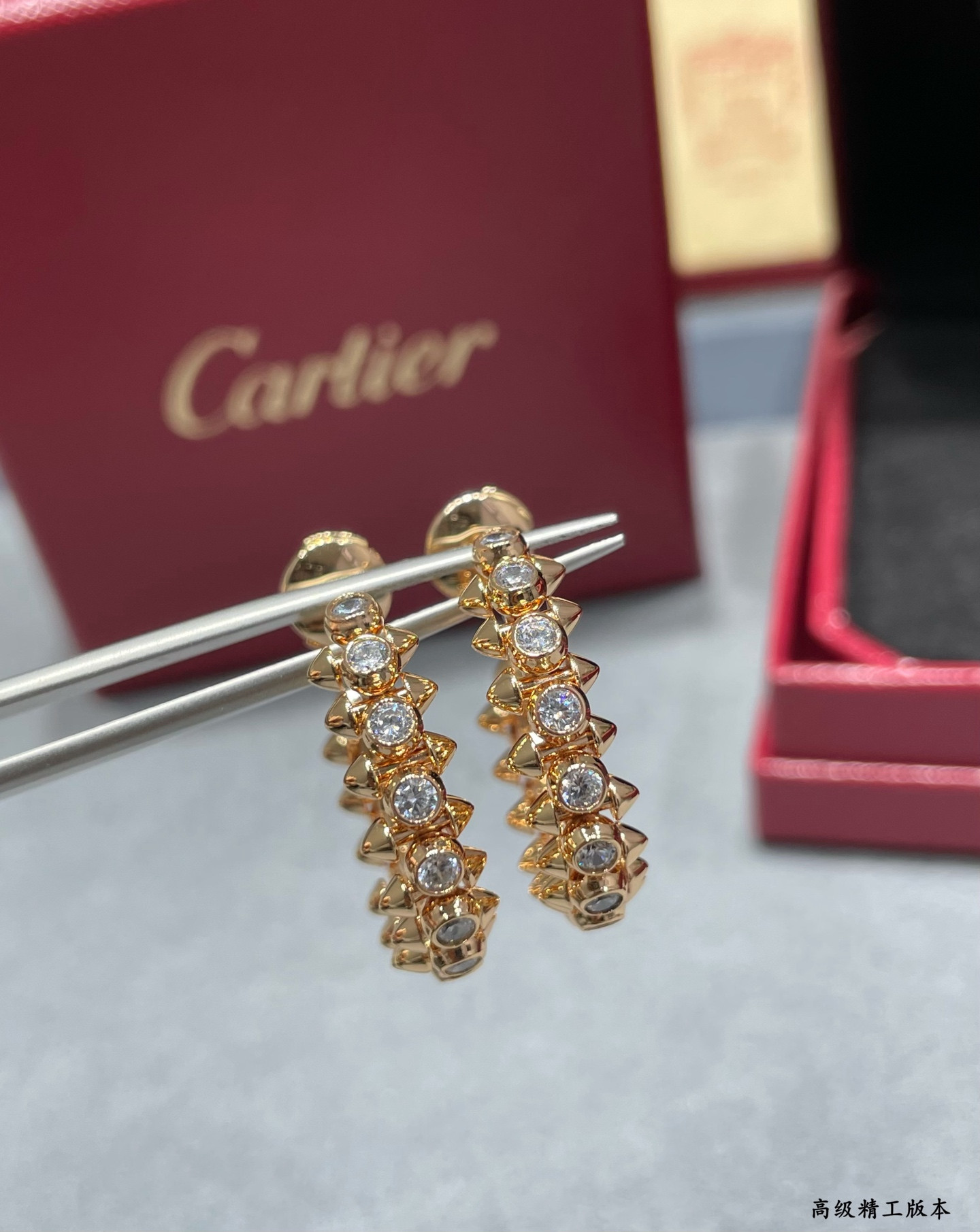 Ca*t*er diamond bullet earrings