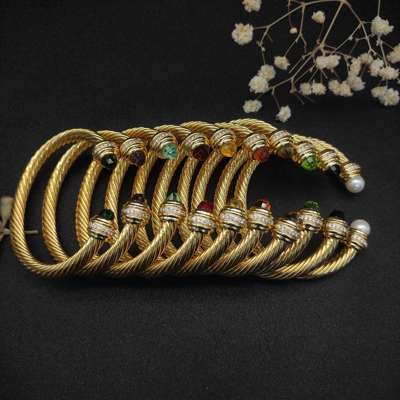 dau1d Yvrm*n 7mm wrap bracelet(wrist circumference 16-20cm)