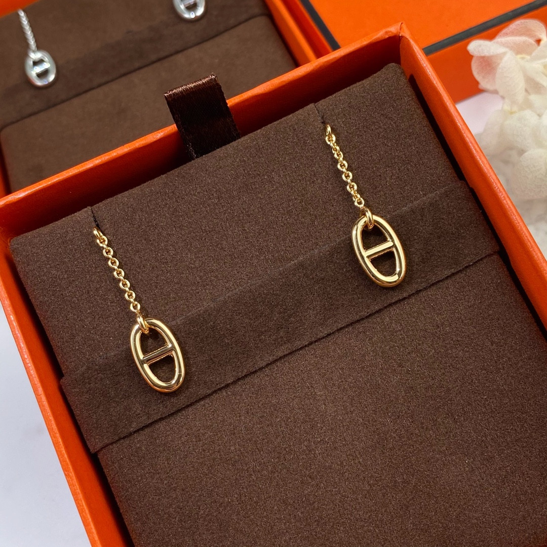 Hermès H Farandole Sterling Silver Earrings