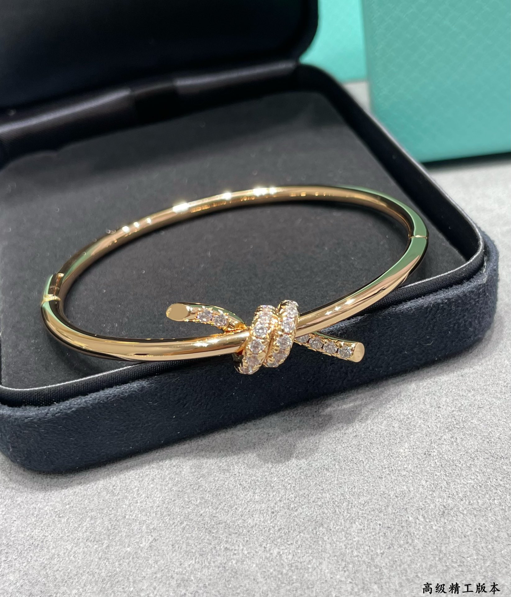 T*f*ny & Co. Knot Diamond Half Circle Bracelet