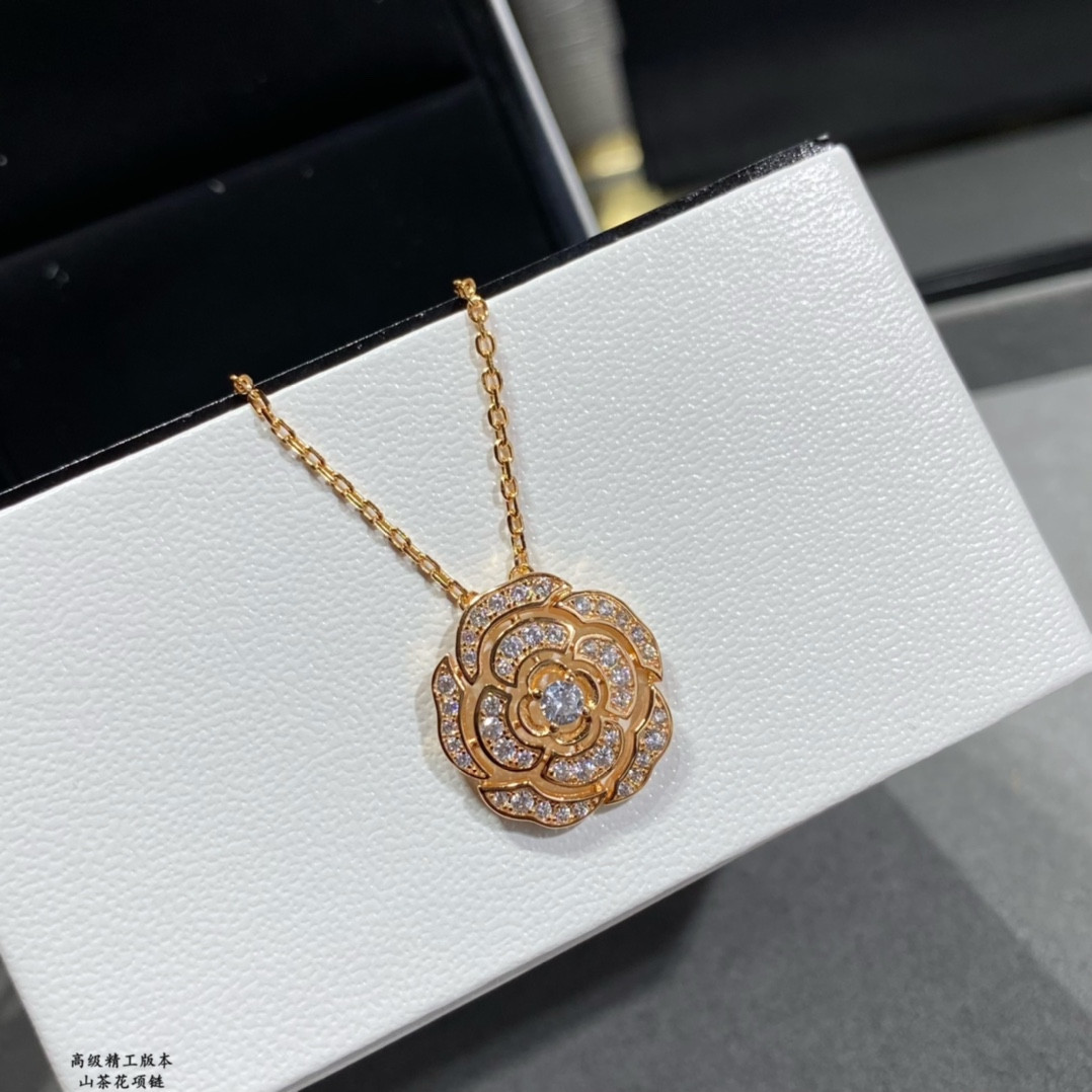 Ch*el Camellia Necklace