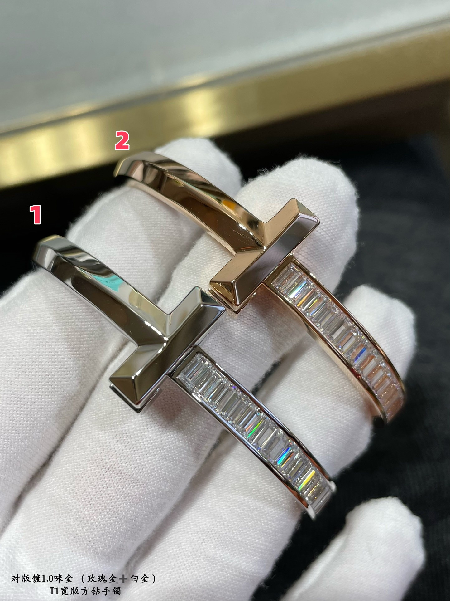 T*f*ny & Co. T1 Wide Square Diamond Bracelet