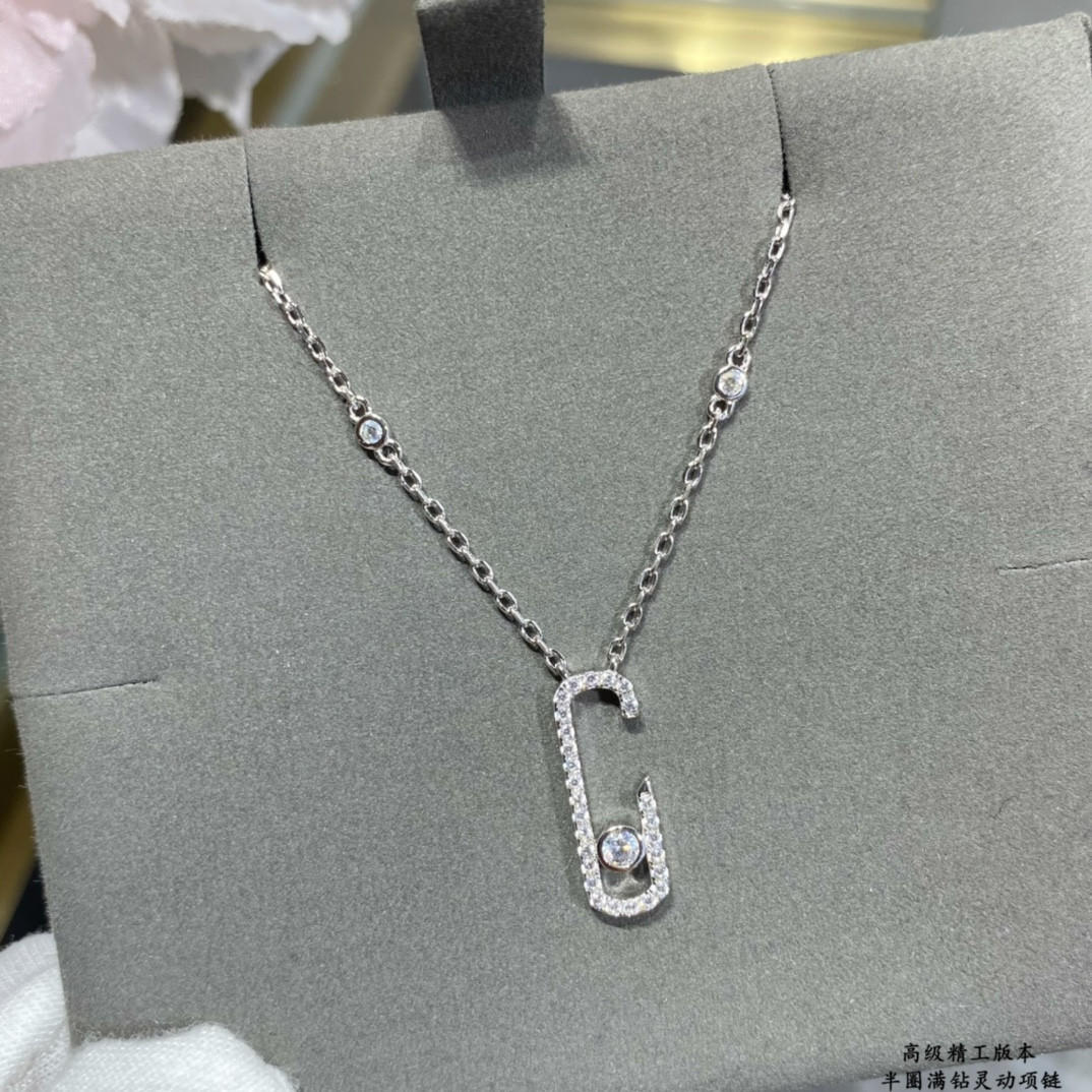 Messika Semi-Hoop Full Diamond Moving Necklace