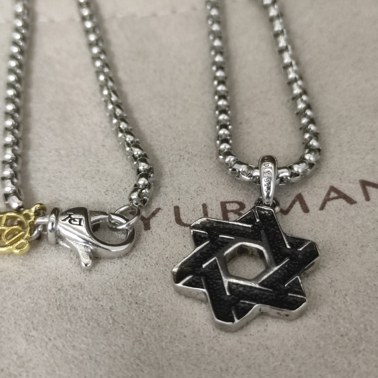 dau1d Yvrm*n star of dau1d necklace(chain length 50+5cm delay chain chain thickness 3mm)